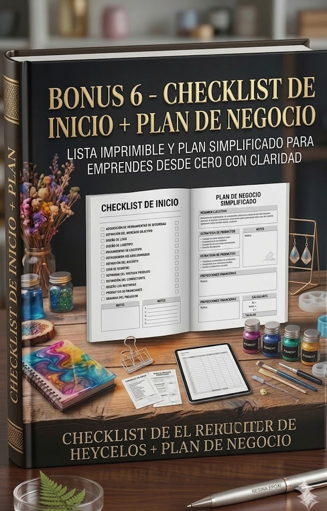 Resina Epoxi Creativa – Guía Digital para Emprender y Ganar Dinero
